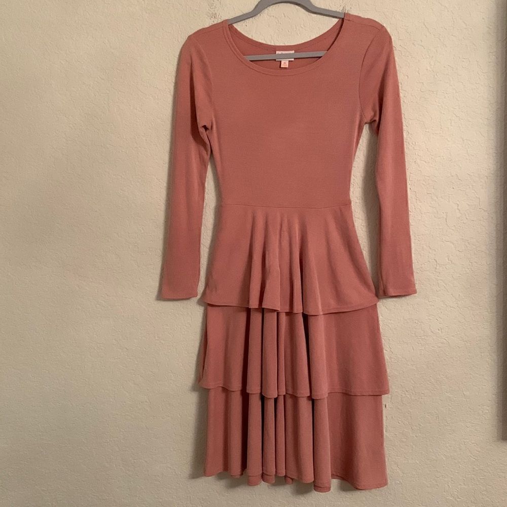 LuLaRoe Ruffle Skirt Flattering Dress Size XS